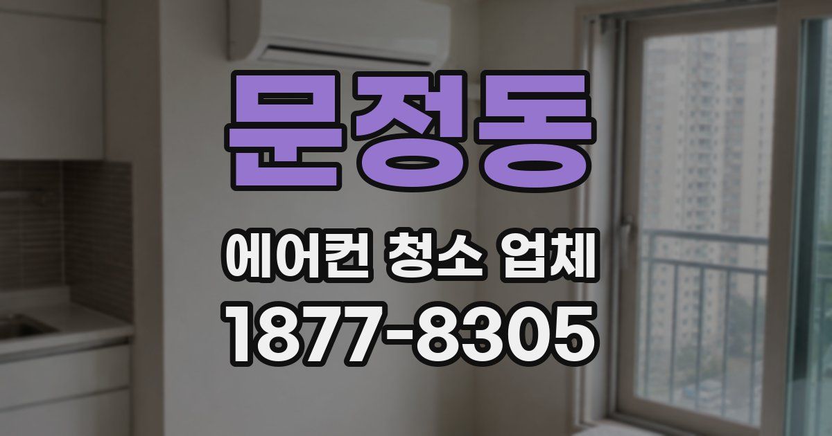 문정동 에어컨 청소 업체