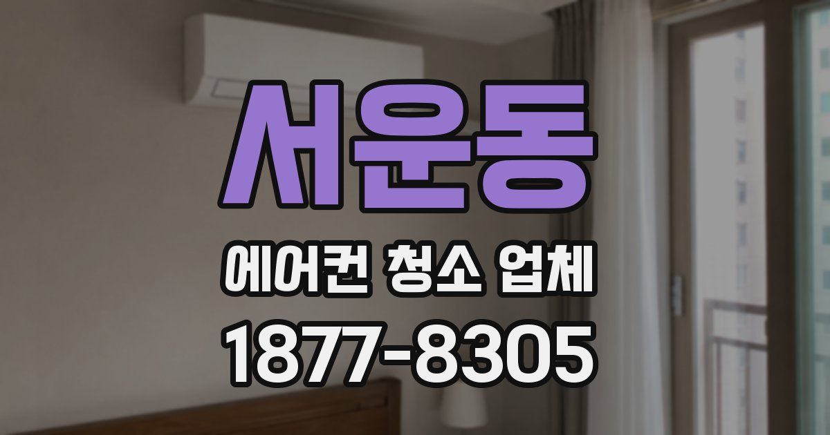 서운동 에어컨 청소 업체