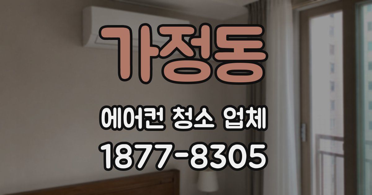 가정동 에어컨 청소 업체