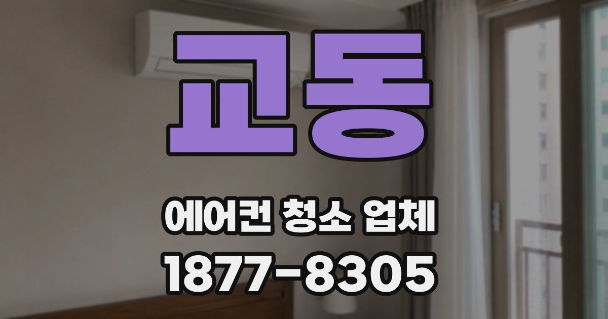 교동 에어컨 청소 업체