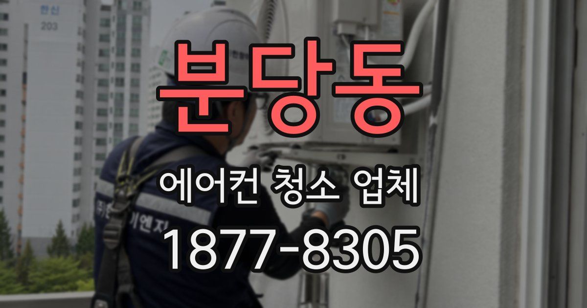분당동 에어컨 청소 업체