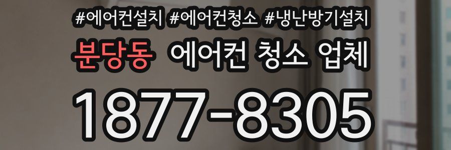 분당동 에어컨 청소 업체