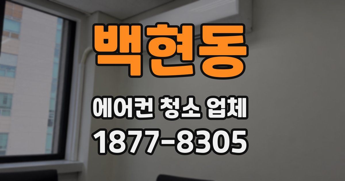 백현동 에어컨 청소 업체