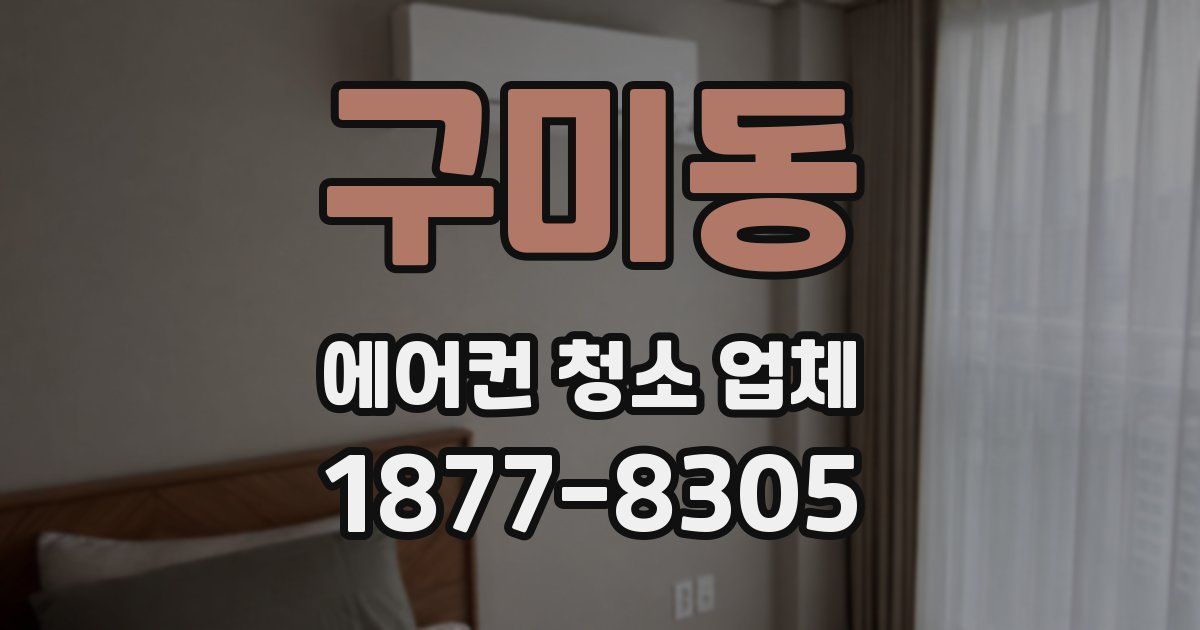 구미동 에어컨 청소 업체