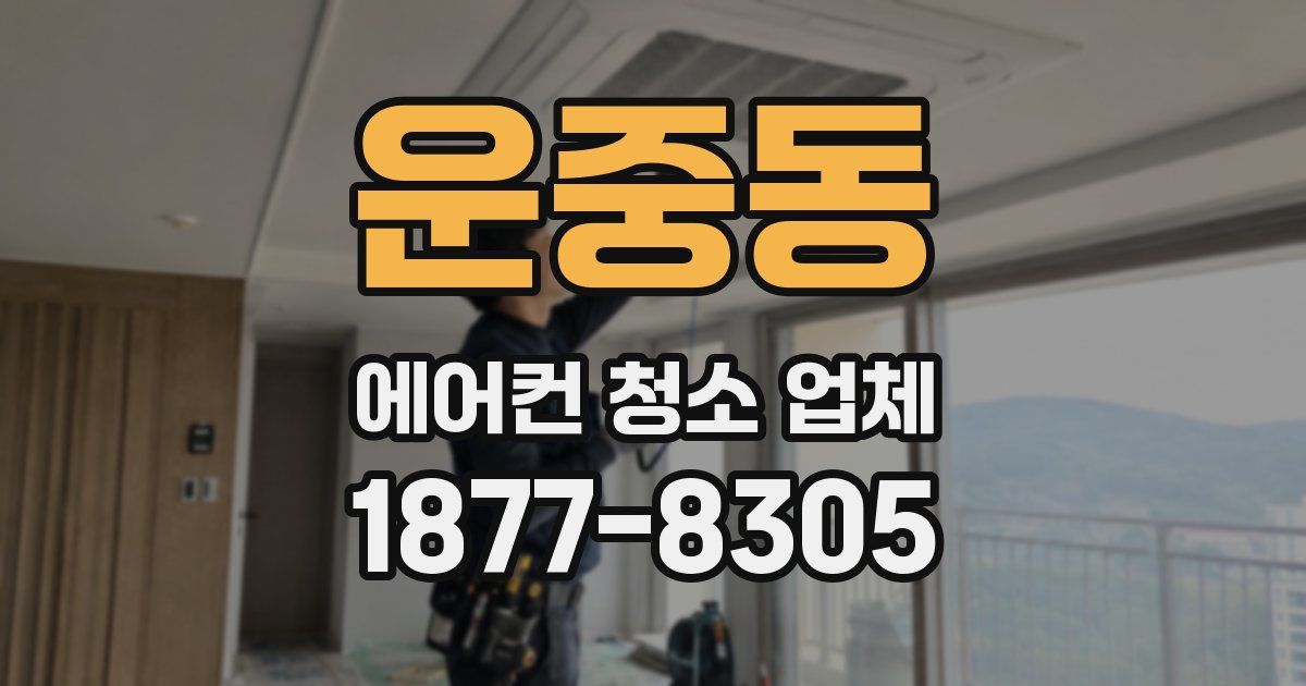 운중동 에어컨 청소 업체