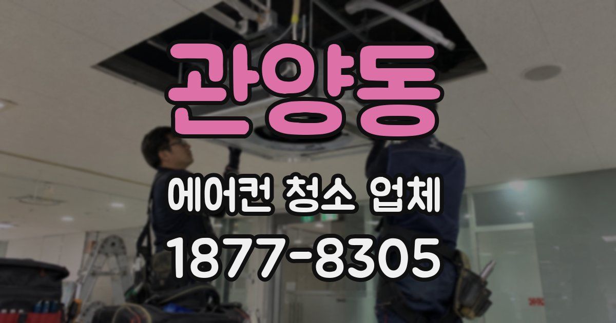 관양동 에어컨 청소 업체