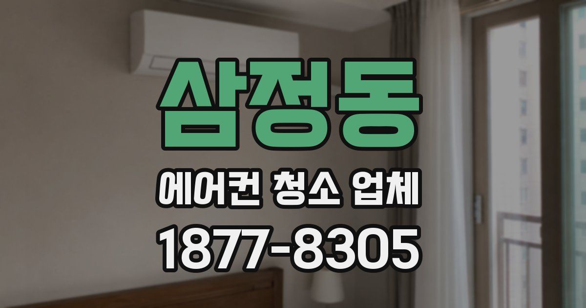삼정동 에어컨 청소 업체