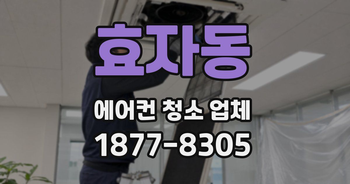 효자동 에어컨 청소 업체