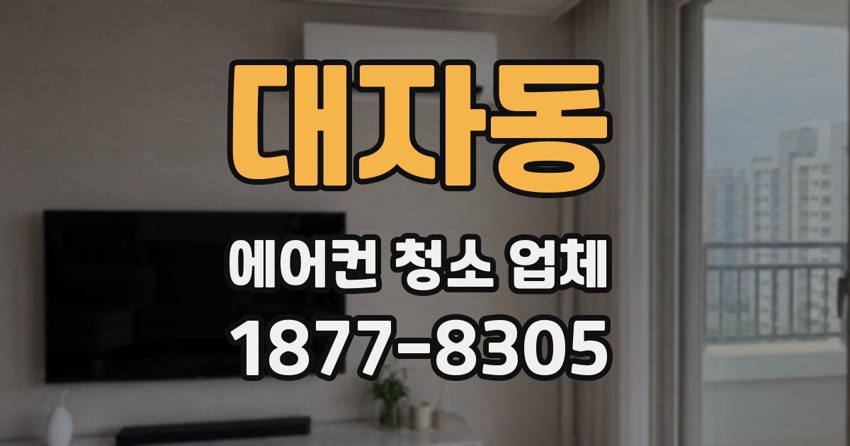 대자동 에어컨 청소 업체