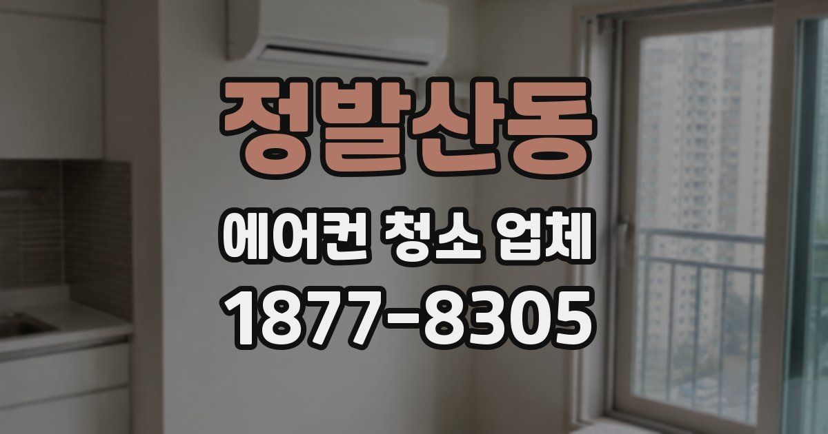정발산동 에어컨 청소 업체