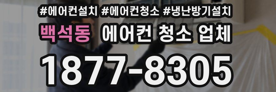 백석동 에어컨 청소 업체