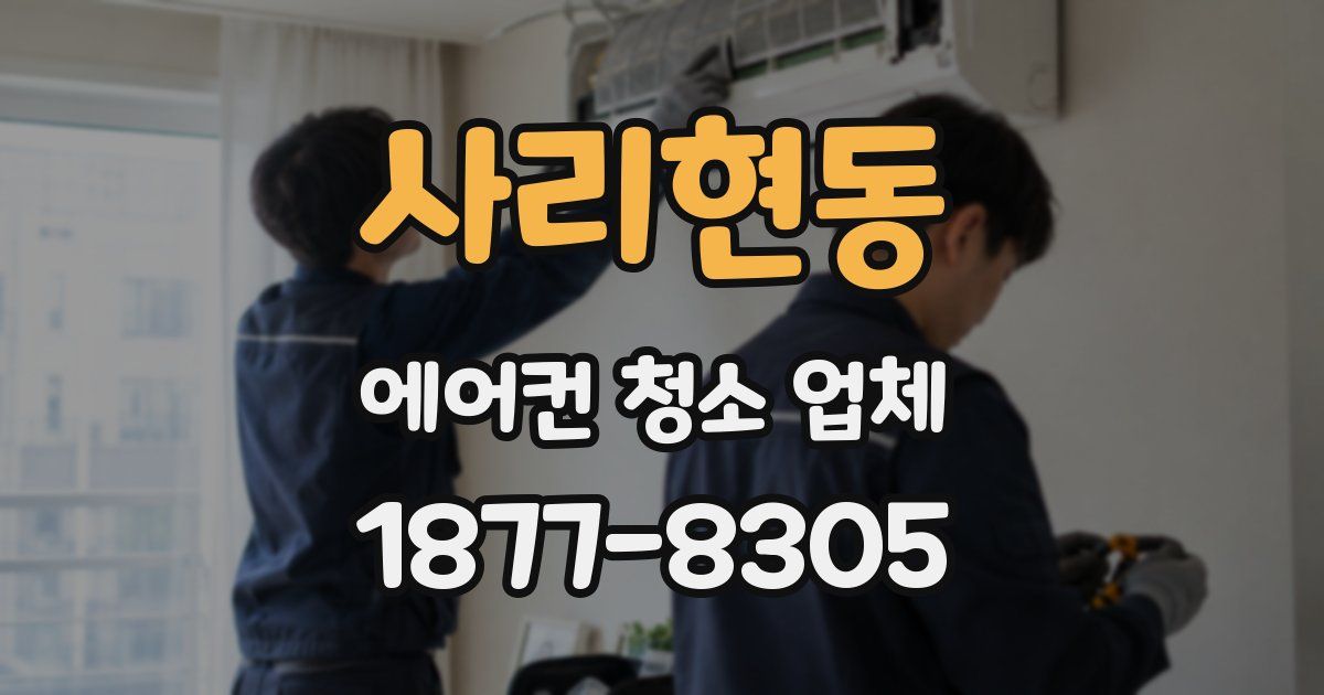사리현동 에어컨 청소 업체