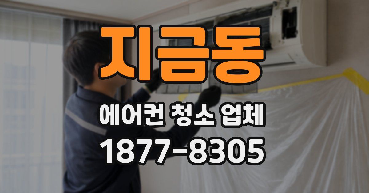 지금동 에어컨 청소 업체