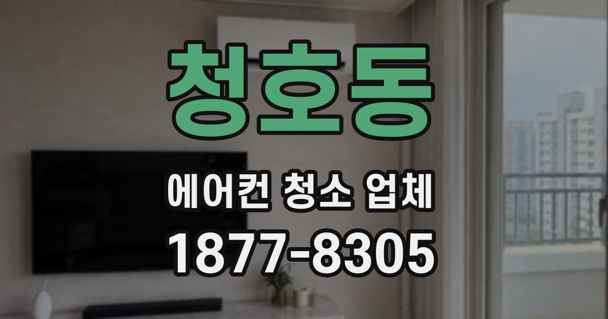 청호동 에어컨 청소 업체