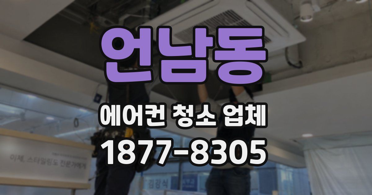 언남동 에어컨 청소 업체