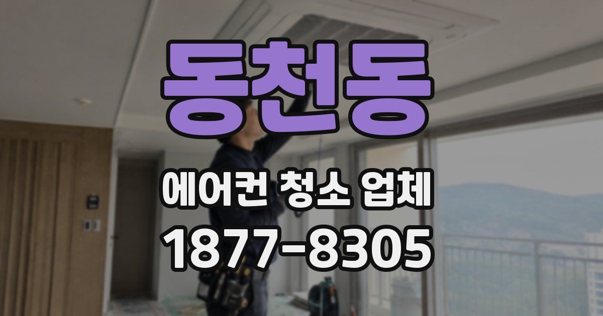 동천동 에어컨 청소 업체