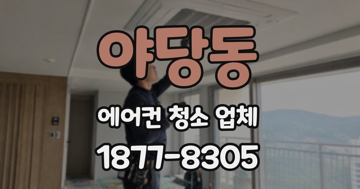 야당동 에어컨 청소 업체