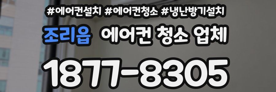 조리읍 에어컨 청소 업체