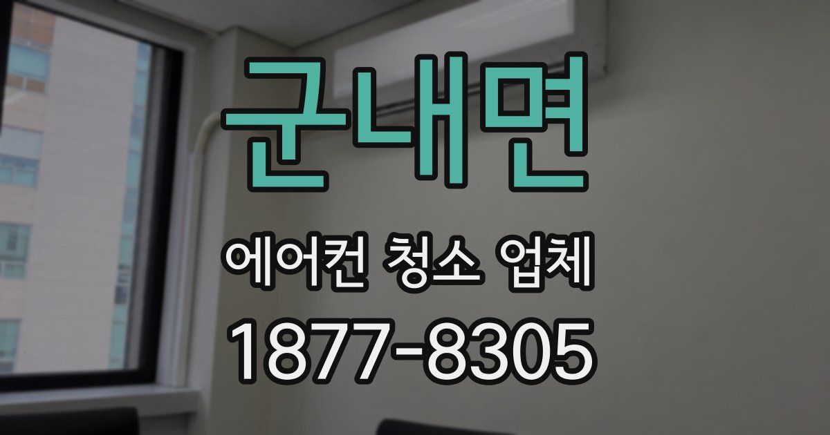 군내면 에어컨 청소 업체
