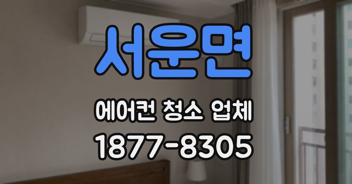 서운면 에어컨 청소 업체