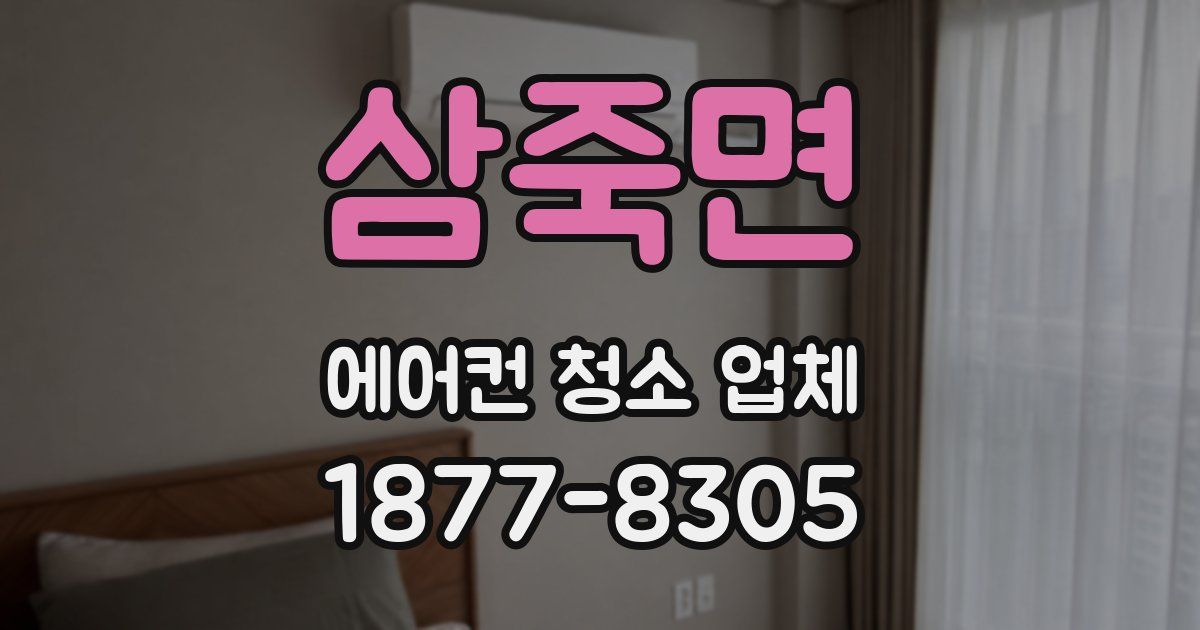 삼죽면 에어컨 청소 업체