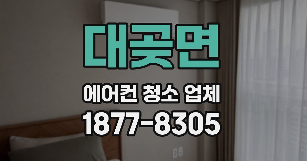 대곶면 에어컨 청소 업체