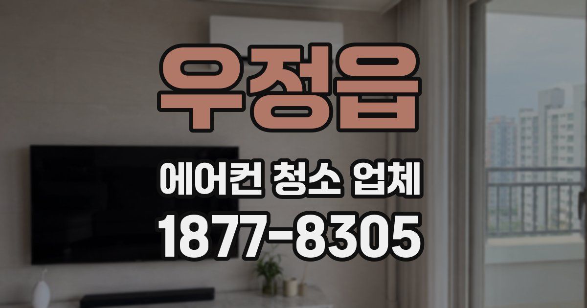 우정읍 에어컨 청소 업체