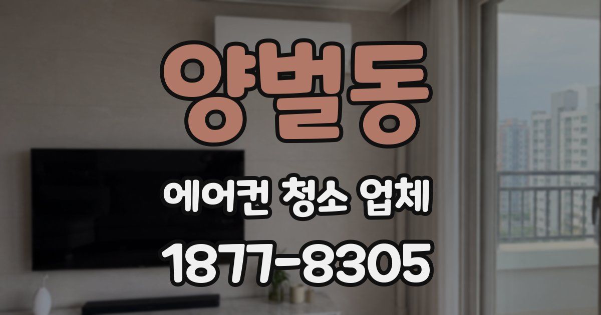 양벌동 에어컨 청소 업체