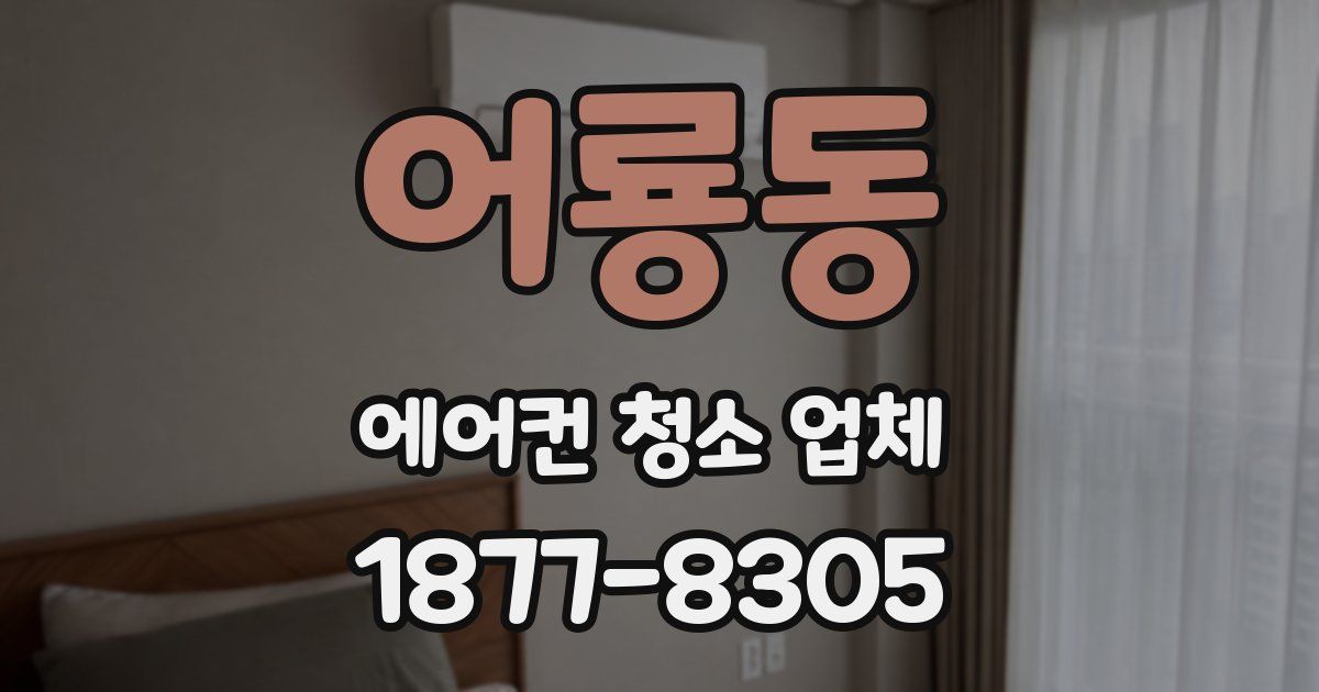 어룡동 에어컨 청소 업체