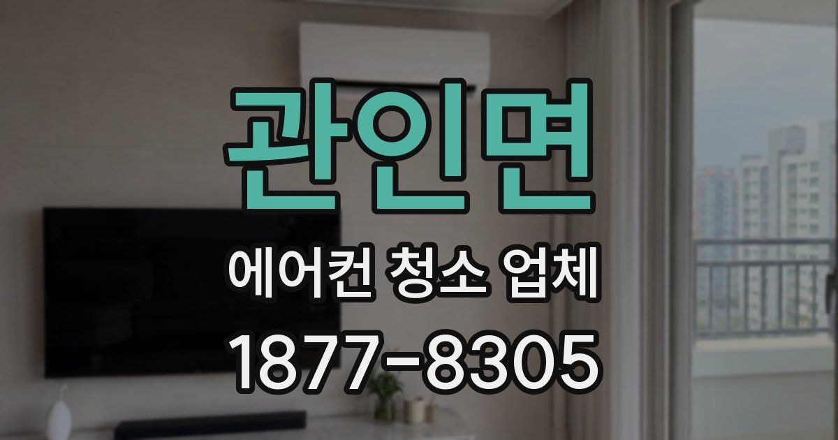 관인면 에어컨 청소 업체