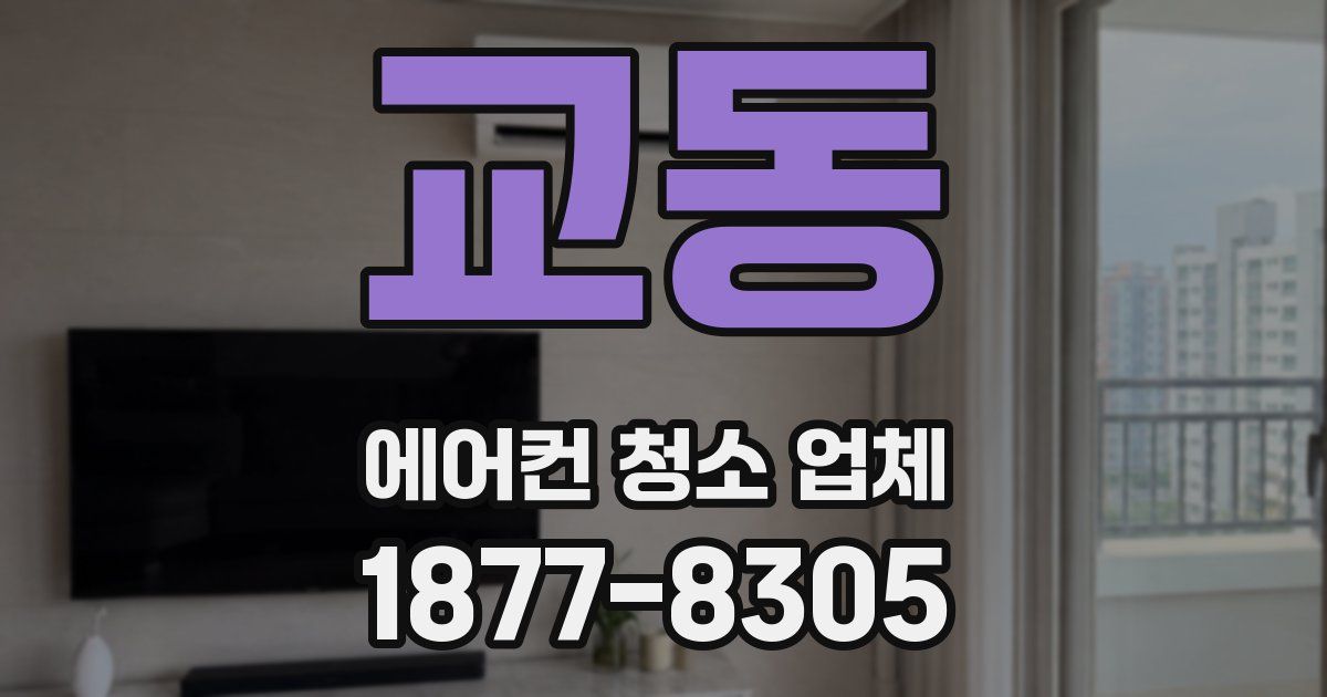 교동 에어컨 청소 업체