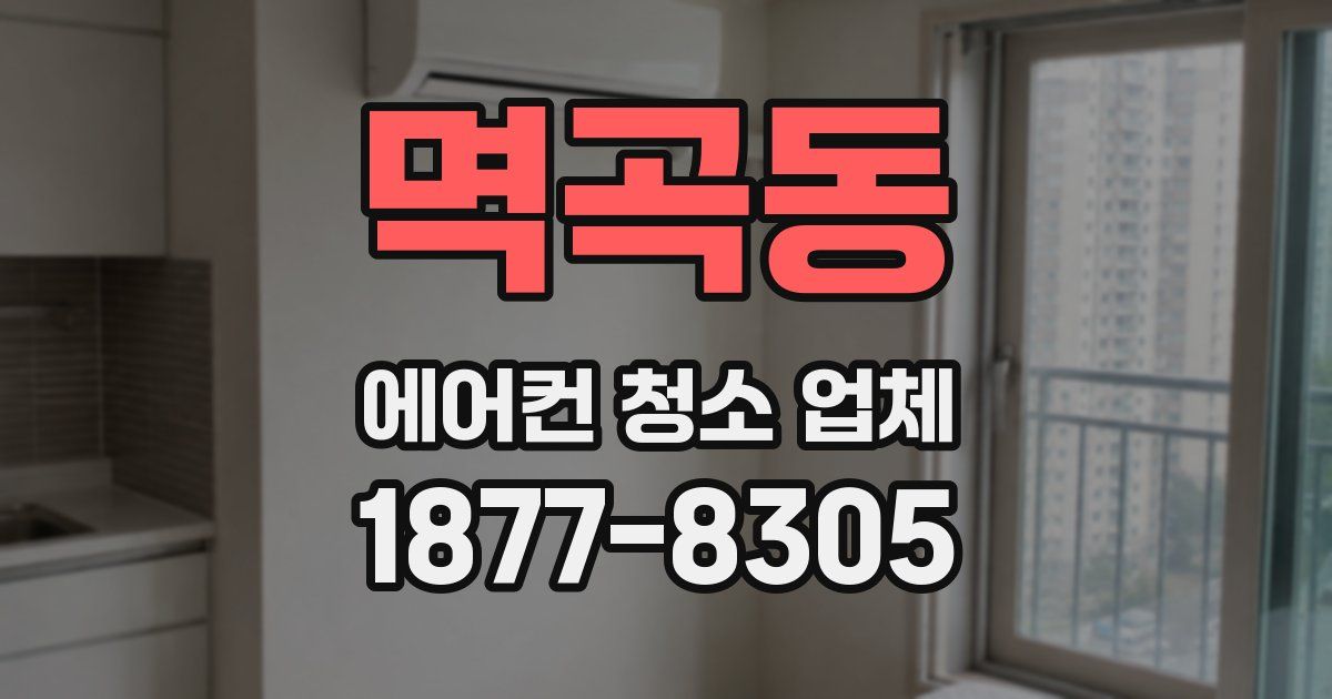 멱곡동 에어컨 청소 업체