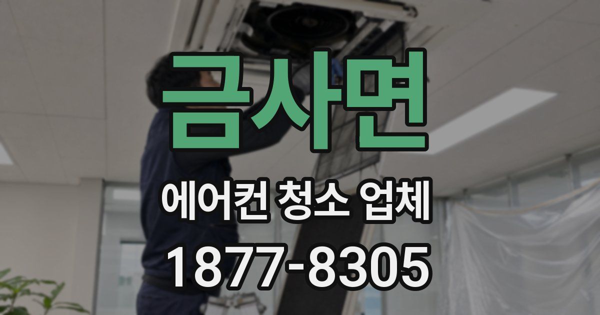금사면 에어컨 청소 업체