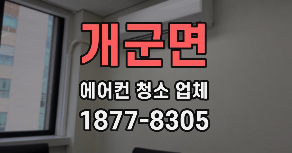 개군면 에어컨 청소 업체