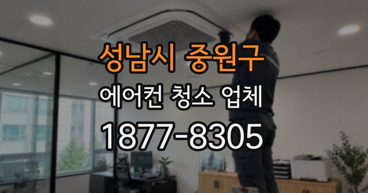 성남시 중원구 에어컨 청소 업체