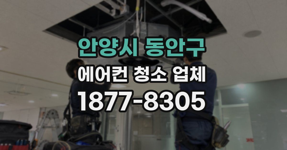 안양시 동안구 에어컨 청소 업체