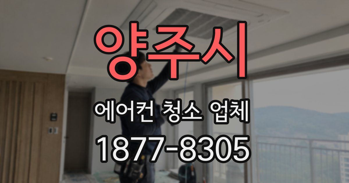 양주시 에어컨 청소 업체