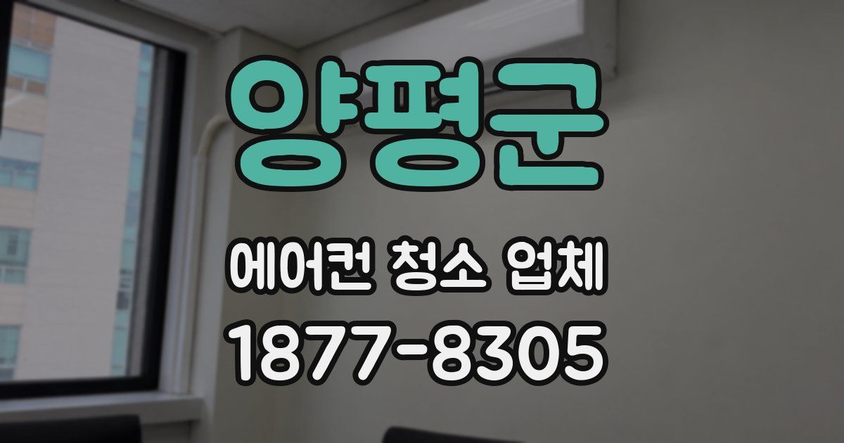 양평군 에어컨 청소 업체