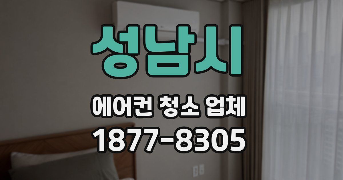 성남시 에어컨 청소 업체