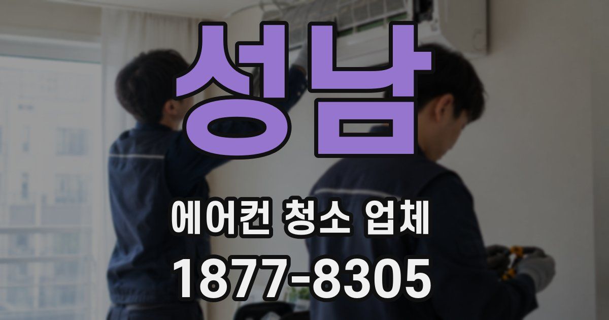 성남 에어컨 청소 업체