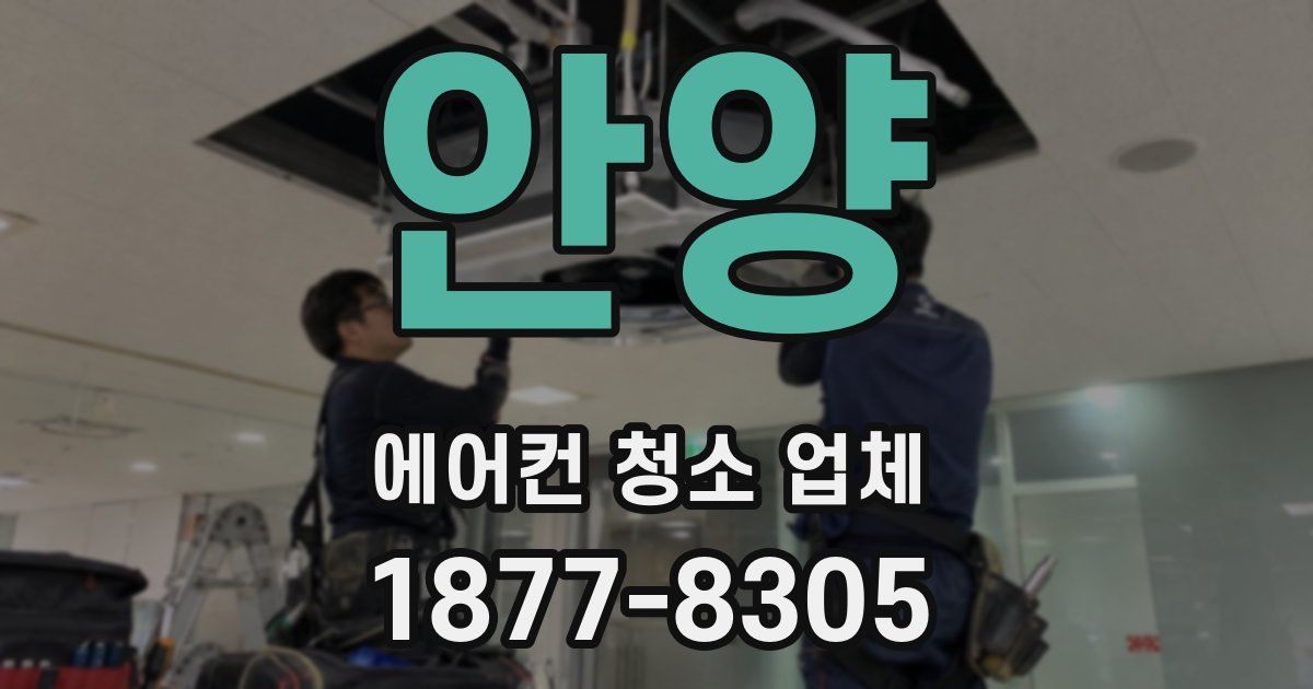 안양 에어컨 청소 업체