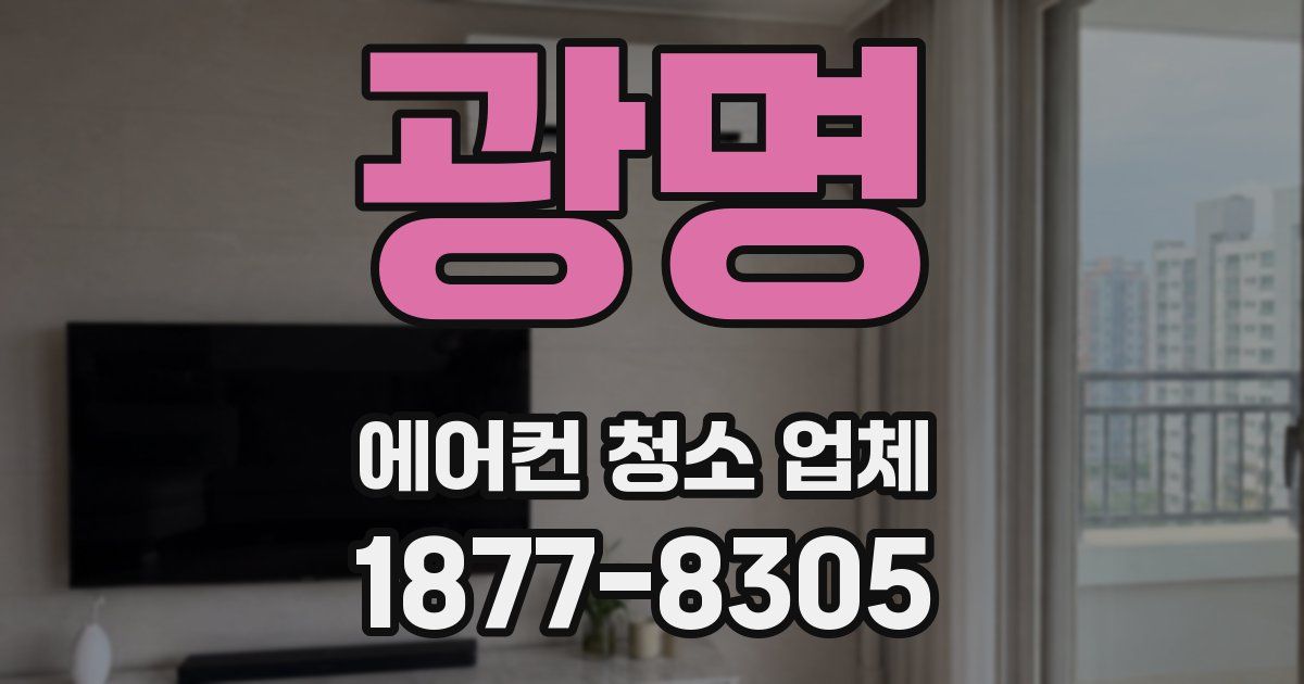 광명 에어컨 청소 업체