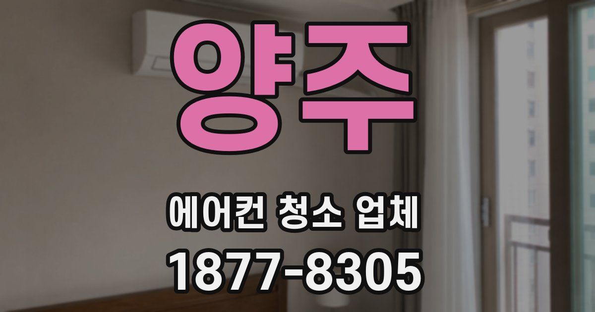 양주 에어컨 청소 업체