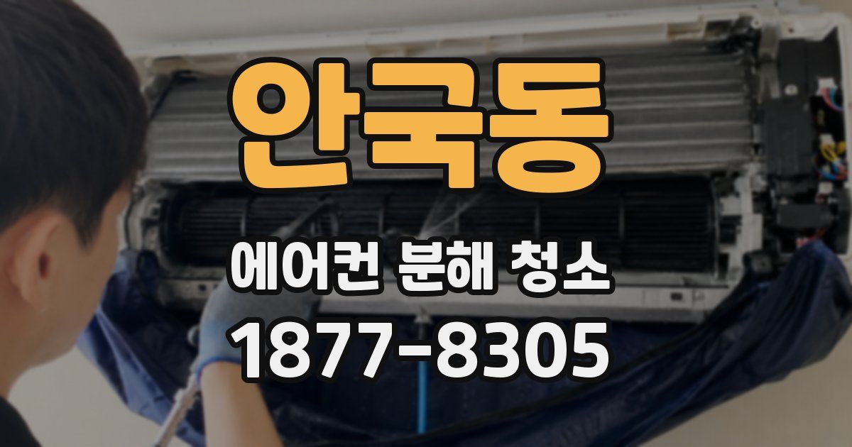 안국동 에어컨 분해 청소