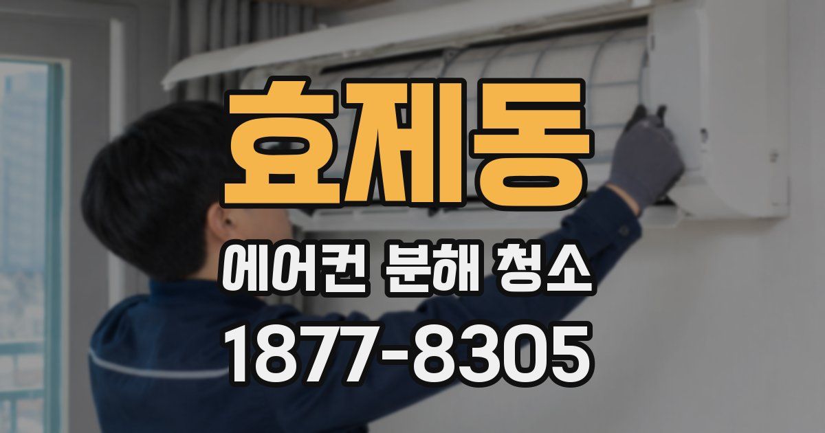 효제동 에어컨 분해 청소