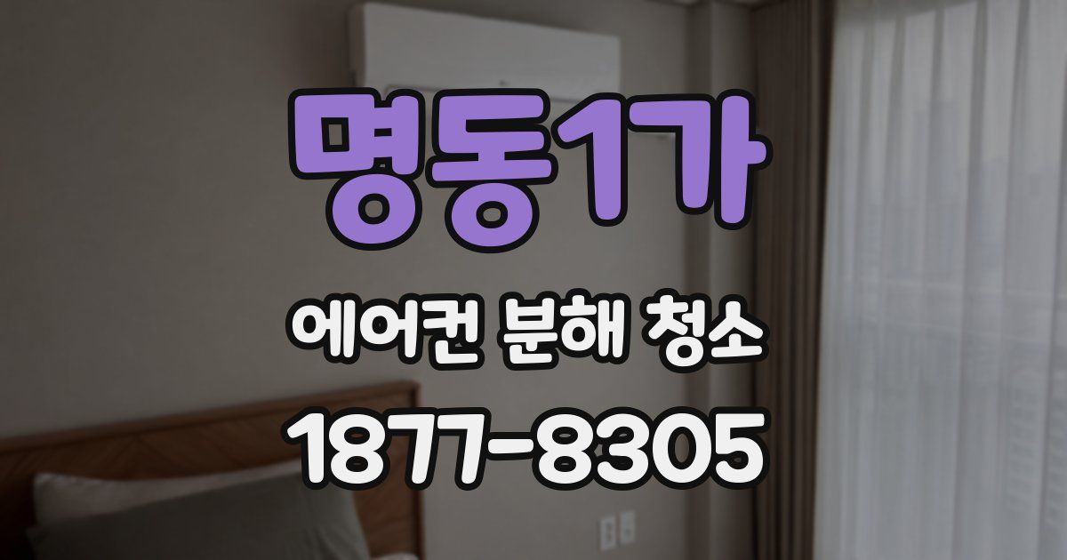 명동1가 에어컨 분해 청소