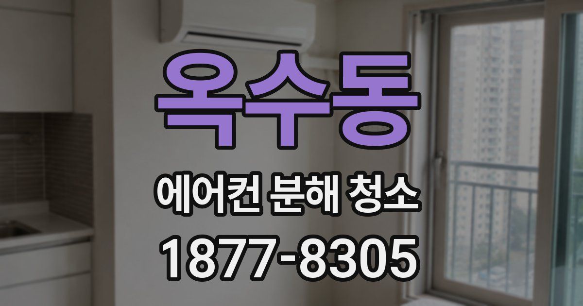 옥수동 에어컨 분해 청소