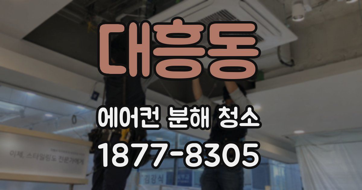 대흥동 에어컨 분해 청소