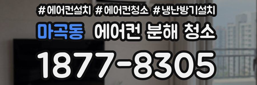 마곡동 에어컨 분해 청소