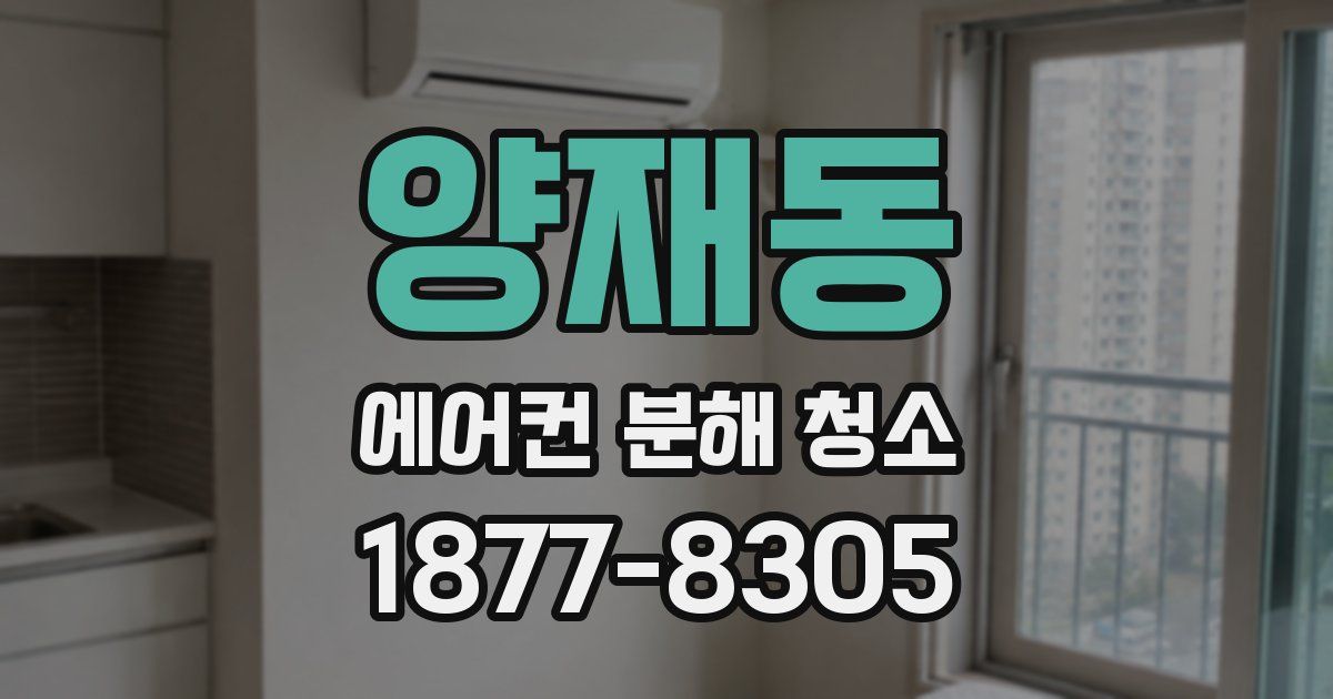양재동 에어컨 분해 청소